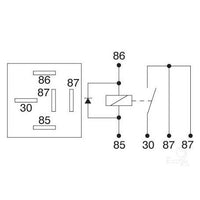 OEX Mini Relay 12V Normally Open 40A - Diode Protected