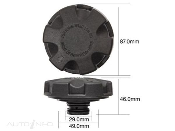 OE+ RADIATOR CAP PLASTIC SCREW ON BMW 06> 20PSI - CL-72008