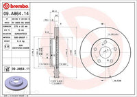 D/ROTOR FR TOY COR NZE ZRE 07> 275*22*19 VENT 5STUD 62id 46HT - 09.A864.11