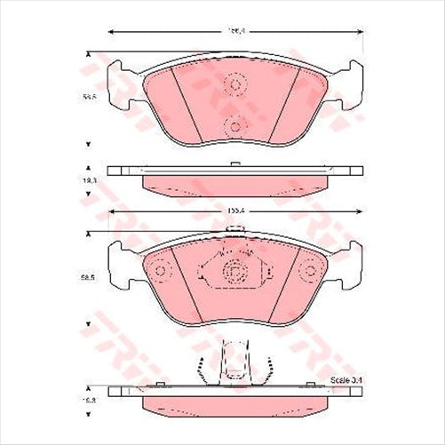 TRW Brake Pad Set (DB1261)