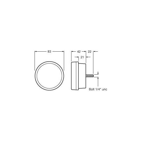 HELLA 12V LED Day Time Running Light  Round Universal -Single 1006