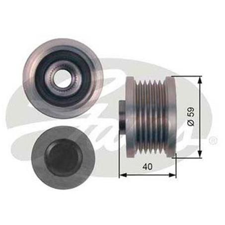 GATES DriveAlign Overrunning Alt Pulley OAP7144
