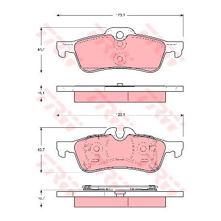 TRW Brake Pad Set (DB1867)