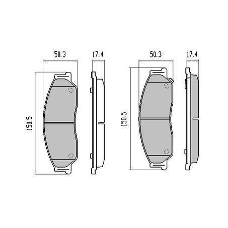 RDA PHANTOM CERAMIC BRAKE PAD SET TOYOTA RDC1474