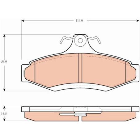 TRW DTEC Brake Pad Set (DB1204)