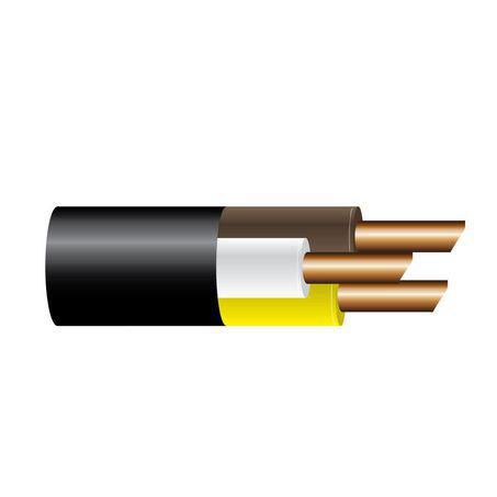 OEX 3mm 3 Core Cable Brown/White/Yellow with Black Sheath 100M