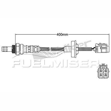 FUELMISER OXYGEN SENSOR DIRECT FIT 4 WIRE 400MM CABLE