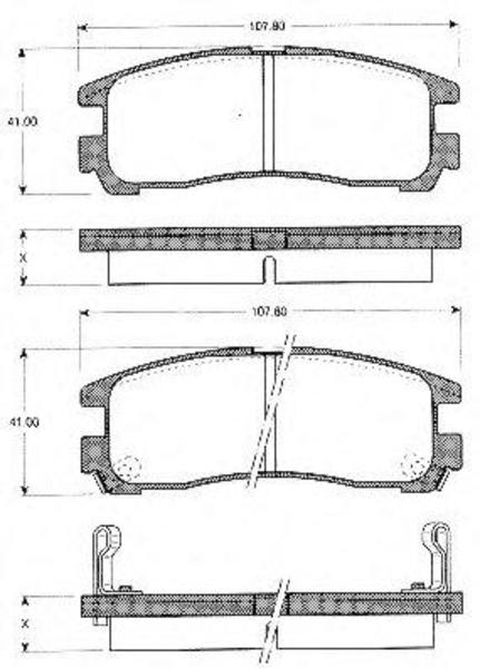 Remsa REAR DISC BRAKE PADS - MITSUBISHI GALANT 93-96 DB1239 E