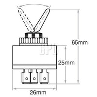Narva Toggle Switch Off/On SPST Green Illuminated (Contacts Rated 20A @ 12V)