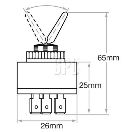 Narva Toggle Switch Off/On SPST Green Illuminated (Contacts Rated 20A @ 12V)