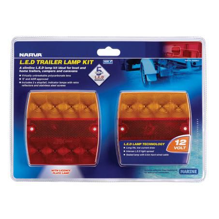 Narva MDL34 STOP/TAIL/INDICATOR LIGHT WITH LICENCE PLATE LAMP LED 12V - 2 P