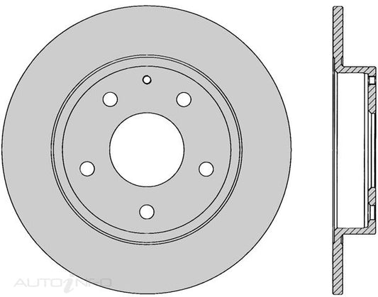 DISC ROTOR REAR MAZDA 3 THREE BM 2.5 \ 265*9*7 - DR13034