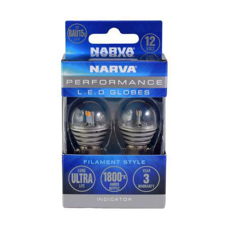 Narva LED GLOBE 12V 1800K AMBER 310LM BAU15S