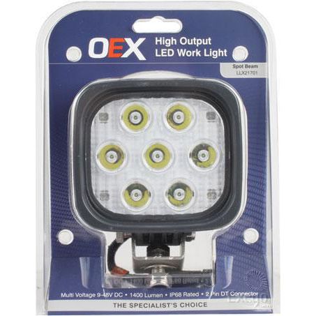 OEX LED Work Light Square 9 to 32V Spot Beam LLX21701