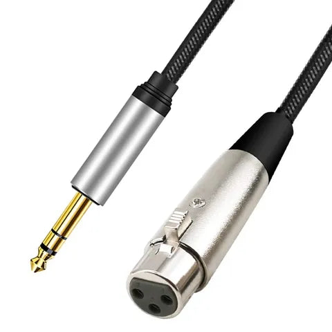 Female XLR to 1/4" TRS Cable â€“ 1M, Mixer/DJ Deck to SKAA Dani Transmitter