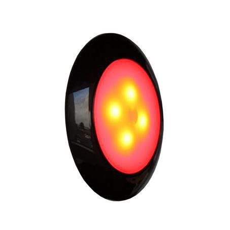 Narva Marine 12V 75MM I/LAMP RED/WHITE BLACK HOUSING 87501WR-BKBL