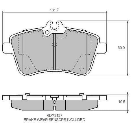 RDA MERCEDES-BENZ B-C-SLK Front Brake Pad Set