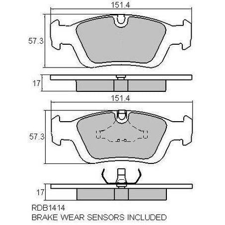 RDA PHANTOM CERAMIC BRAKE PAD SET BMW RDC1414