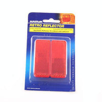 Narva Reflector Rectangle Red 28 x 70mm - 2 Pce