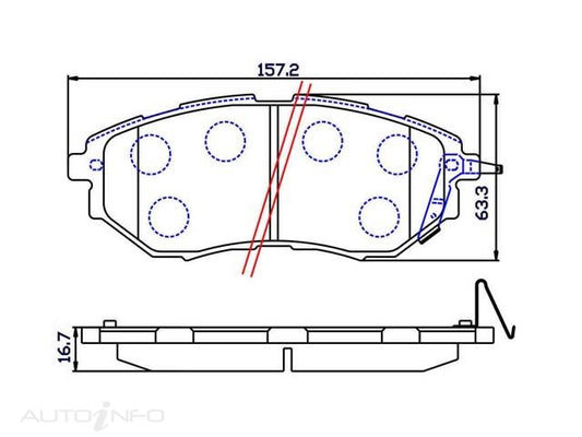 OE+ ORGANIC BRAKE PADS FRONT SUBARU LEGACY BP BL - DB1722EF