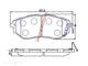 OE+ ORGANIC BRAKE PADS FRONT SUBARU LEGACY BP BL - DB1722EF