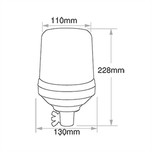 Narva Halogen Beacon / Strobe Amber 12 or 24V Pole Mount