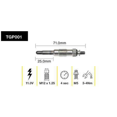 Tridon Glow Plug 11.0V TGP001