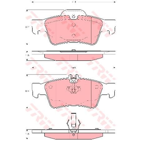 TRW Brake Pad Set (DB1657)