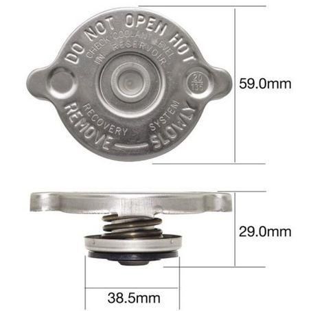 Tridon Radiator Cap 15 Psi - 100 kPa Metal Bayonet TRS15