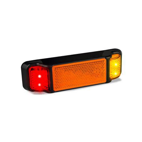 LED AUTO LAMPS 12/24V Side Marker LED Light Red Amber With Reflector