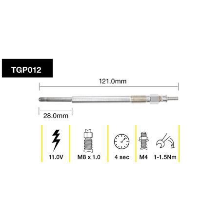 TRIDON GLOW PLUG 11.0V TGP012
