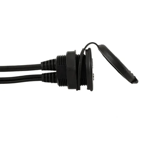 Fusion Panel Mount USB & 3.5mm AUX Input Connector | Marine Audio Interface