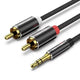 Vention 2Ã—RCA Male to 3.5mm TRS Cable â€“ 50cm | Connect DJ Decks & Audio Devices to SKAA Akiko/Rush