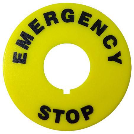 CAPITAL EMERGENCY STOP PLATE - SUITS D22MBT1140 D22WR60