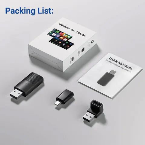 Ottocast Wireless CarPlay & Android Auto USB Adapter | Mini 2-in-1 Dongle for Factory Wired Systems