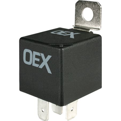 OEX Mini Relay 12V Normally Open 40A - Resistor Protected 20 Pce