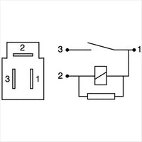 OEX Mini Relay 12V Normally Open 22A - Resistor Protected