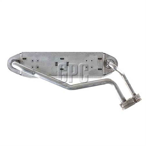 OEX Evaporator Core Plate and Fin Inlet Fitting Pad Outlet Fitting Pad