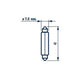 Narva Festoon SV8.5 Premium Globe 12V 10W 17314