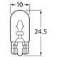 Hella 12V Wedge W2.1x9.5d Globe 2CPW W122