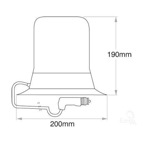 Ecco Halogen Beacon Amber 12 Or 24V Magnetic Mount ACX2128
