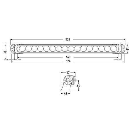 Hella Red Fork Hoist Safety Light 12/24V 2XD958130661