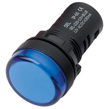 HELLA Pilot Light LED Blue 12V Screw on Terminals 2720