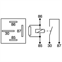OEX Mini Relay 12V Normally Open 70A - Resistor Protected