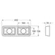 HELLA Head Light Housing Dual Rectangle 1025
