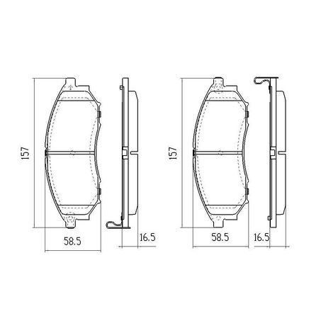 RDA PHANTOM CERAMIC BRAKE PAD SET NISSAN RENAULT RDC2062
