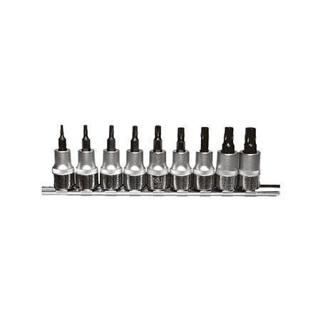 T & E TOOLS T&E 9 Piece 3/8 inch Torx Drive Socket Set 93103