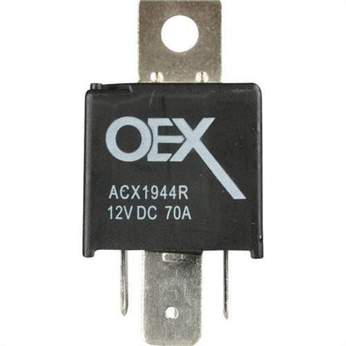 OEX Mini Relay 12V Normally Open 70A - Resistor Protected
