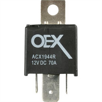 OEX Mini Relay 12V Normally Open 70A - Resistor Protected