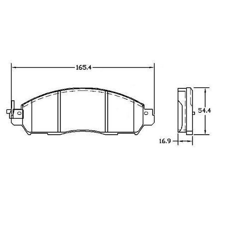 Front Brake Pads Nissan Navara d23 NP300 01-2014- 182249